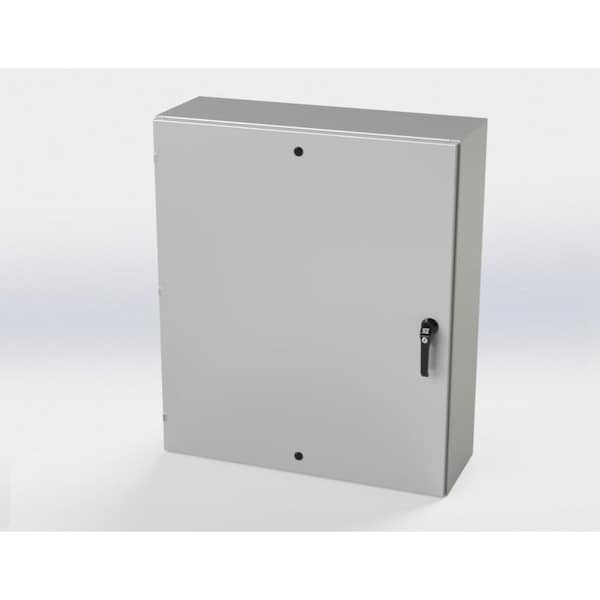 Saginaw Control & Engineering 1/4 Turn Latch, 3 Point Latch with Padlock/Keylock Handle Electrical Enclosures, 42 in H, 12 in D SCE-42EL3612LPPL - main